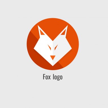 Sayfa fox turuncu logo. modern beyaz arka plan üzerinde