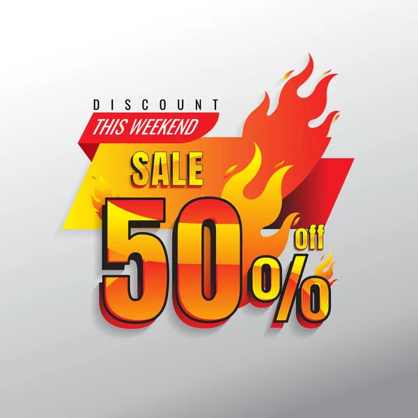 Sıcak satış afiş. Bu hafta sonu özel indirim, büyük bir indirim, indirim 