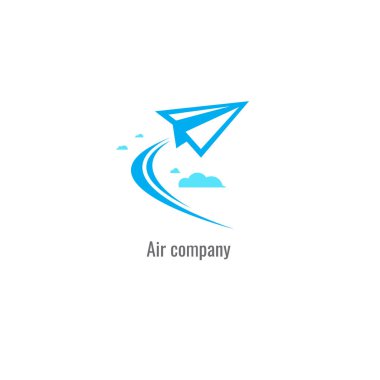 şirket kağıt modern uçak logosu şablonu hava. vektör. beyaz b