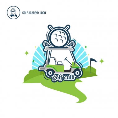 Logo Golf araba logo tasarım koleksiyonu. Serbest form. Normal insanların 