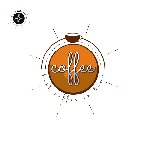 Coffee logo brown Design Collection. Freeform. symbol. Abstract. — Stock Vector