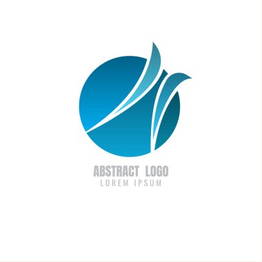 logo soyut. İş. Vektör çizim. Beyaz adam