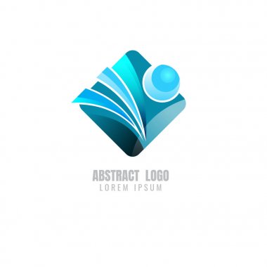 logo soyut. İş. Vektör çizim. Beyaz adam