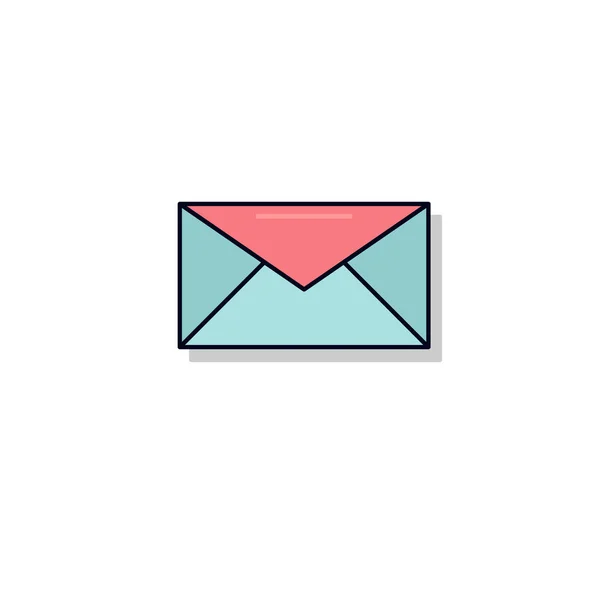 Kuvert post ikon färg illustration isolerad vektor tecken symbo — Stock vektor