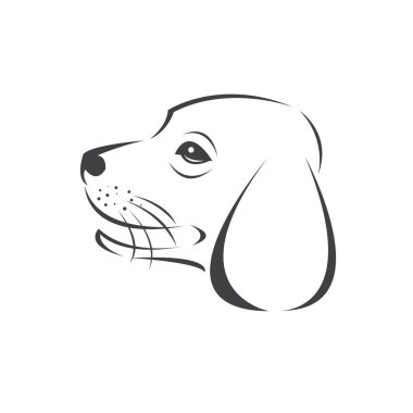 Köpek kafası taşıyıcısı Siyah Renk. Evcil hayvan. Hayvan herif. logo veya simge. Si