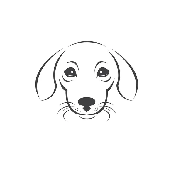 Vector of a Dog head Colour Black. Pet. Animal. logo or icon. sy — 스톡 벡터