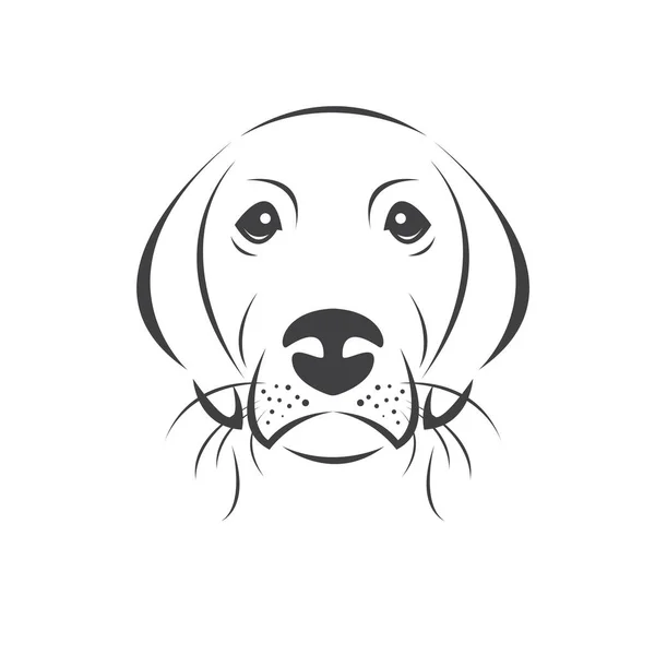 Vetor de uma cor de cabeça de cão preta. animal de estimação. animal. logotipo ou ícone. a) — Vetor de Stock
