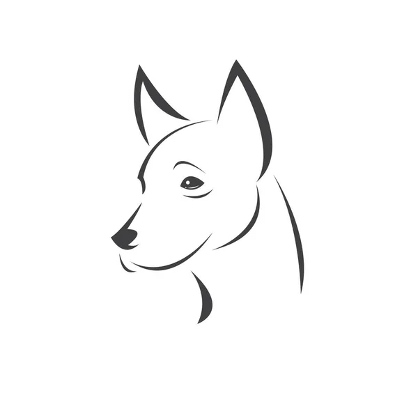 Vektor eines Hundekopfes Farbe schwarz. Haustier. Tier. Logo oder Symbol. sy — Stockvektor