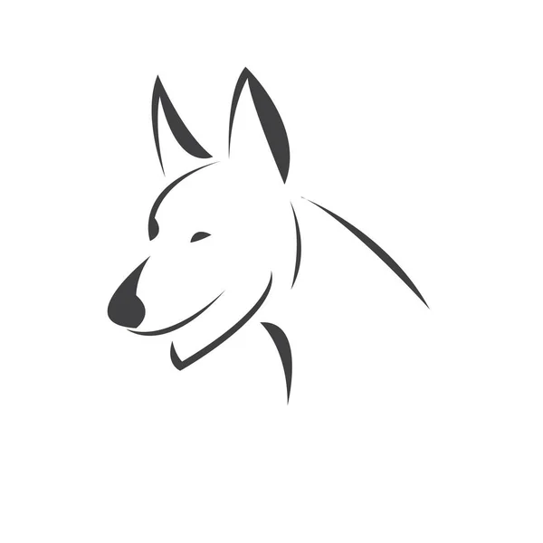 Vektor eines Hundekopfes Farbe schwarz. Haustier. Tier. Logo oder Symbol. sy — Stockvektor