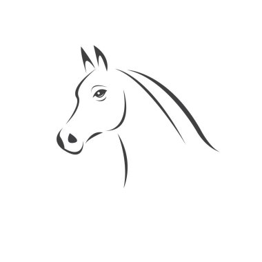 Vector head of horse black. Mammals. logo. icon. symbol. design.