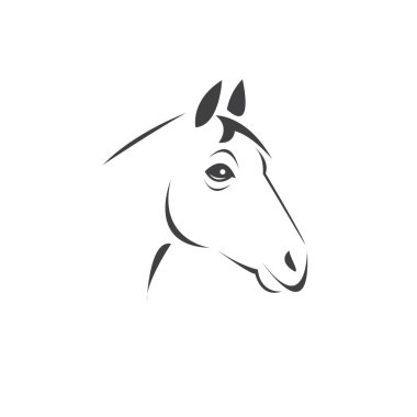 Vector head of horse black. Mammals. logo. icon. symbol. design.