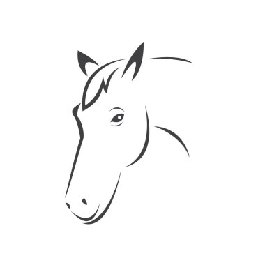 Vector head of horse black. Mammals. logo. icon. symbol. design.