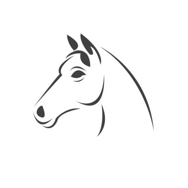 Vector head of horse black. Mammals. logo. icon. symbol. design.