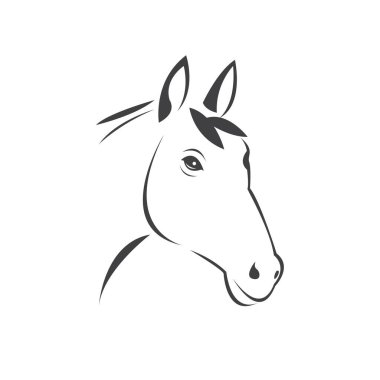 Vector head of horse black. Mammals. logo. icon. symbol. design.