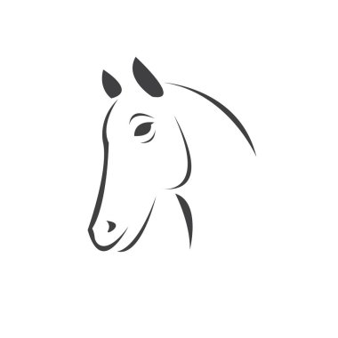 Vector head of horse black. Mammals. logo. icon. symbol. design.