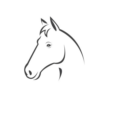 Vector head of horse black. Mammals. logo. icon. symbol. design.