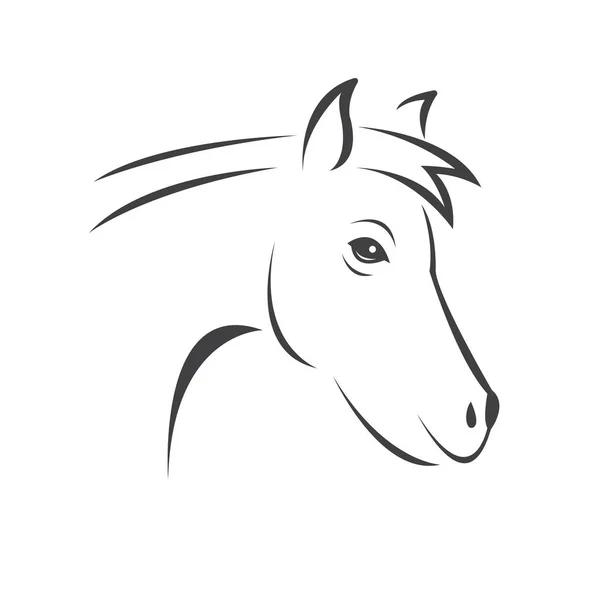 Cabeza vectorial de caballo negro. Mamíferos. logo. icono. símbolo. diseño . — Archivo Imágenes Vectoriales