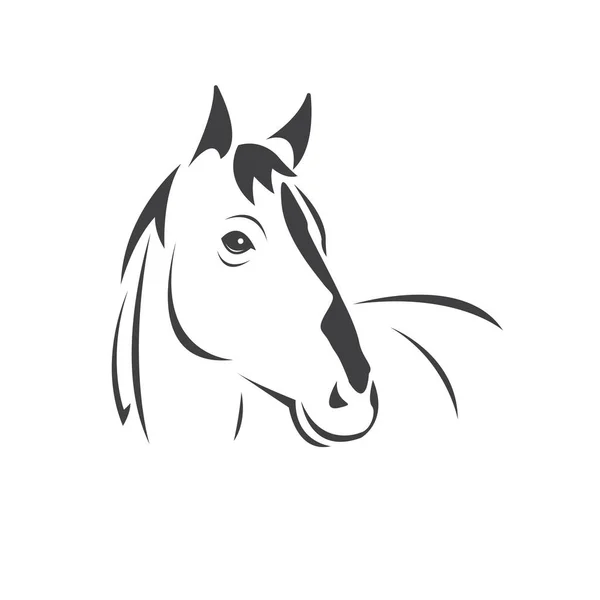 Cabeza vectorial de caballo negro. Mamíferos. logo. icono. símbolo. diseño . — Archivo Imágenes Vectoriales