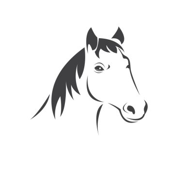 Vector head of horse black. Mammals. logo. icon. symbol. design.