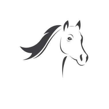 Vector head of horse black. Mammals. logo. icon. symbol. design.