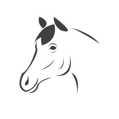 Vector head of horse black. Mammals. logo. icon. symbol. design.