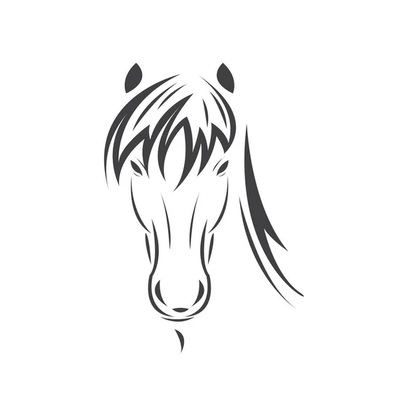 Векторная голова лошади черного цвета. Млекопитающие. логотип. иконка. Символ. дизайн . — стоковый вектор