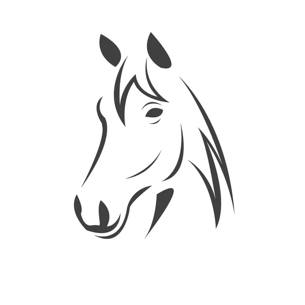 Tête vectorielle de cheval noir. Mammifères. logo. icône. symbole. conception . — Image vectorielle