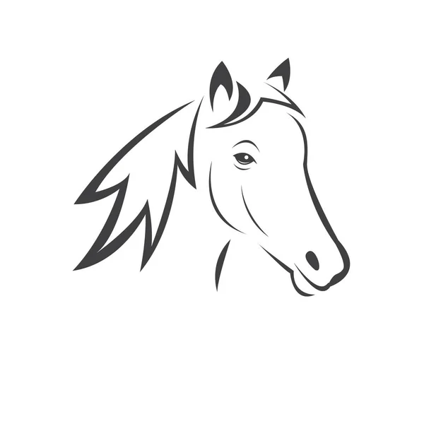 Cabeza vectorial de caballo negro. Mamíferos. logo. icono. símbolo. diseño . — Archivo Imágenes Vectoriales