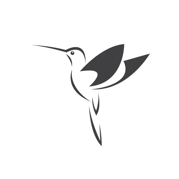 Vector Image Hummingbird Design White Background Icon Symbol Illustrator Black — Stock Vector