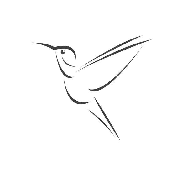 Imagen Vectorial Diseño Colibrí Sobre Fondo Blanco Icono Símbolo Ilustrador — Archivo Imágenes Vectoriales