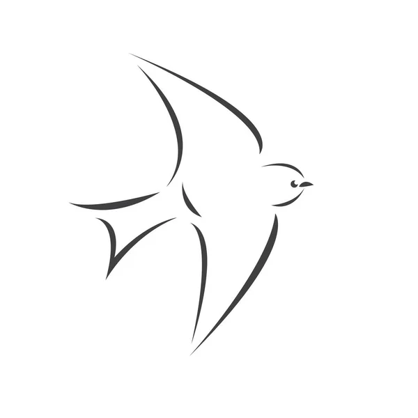 Vector Schwalbe Fliegendes Design Auf Weißem Hintergrund Vogel Symbol Wilde — Stockvektor