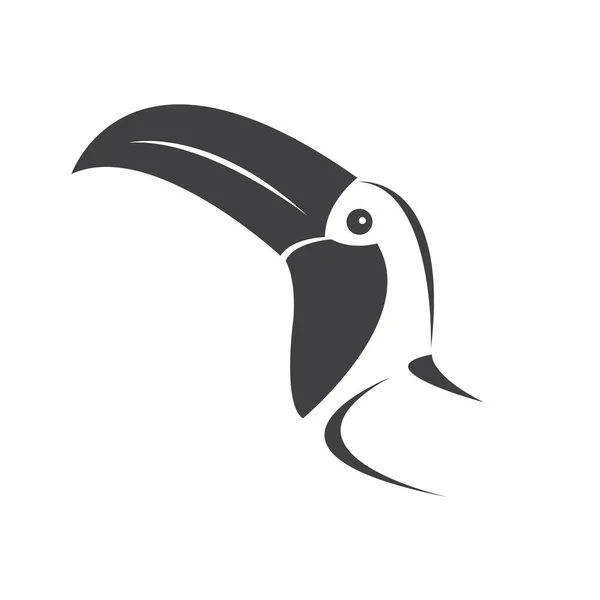 Vector Hornbill Design Noir Animal Sauvage Oiseau Illustration Vectorielle Couches — Image vectorielle