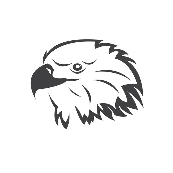 Vector Head Eagle Black Logo Mascot Illustration White Background Royalty Free Stock Vectors