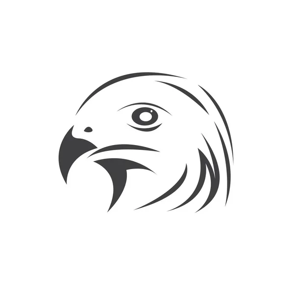 Vektor Kopf Eines Adlers Schwarz Logo Maskottchen Illustration Auf Weißem lizenzfreie Stockvektoren