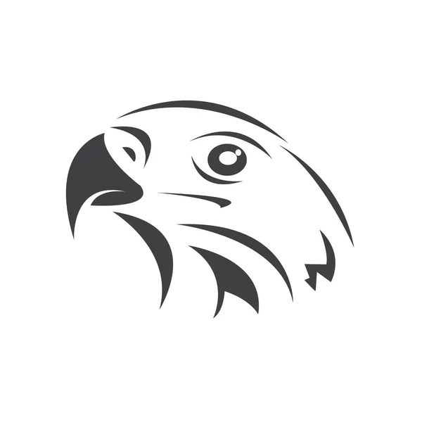 Векторний Керівник Орла Чорний Логотип Талісман Ілюстрація Білому Тлі Стоковий вектор
