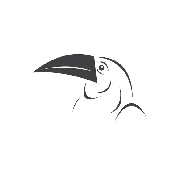 Vector Hornbill Design Noir Animal Sauvage Oiseau Illustration Vectorielle Couches — Image vectorielle