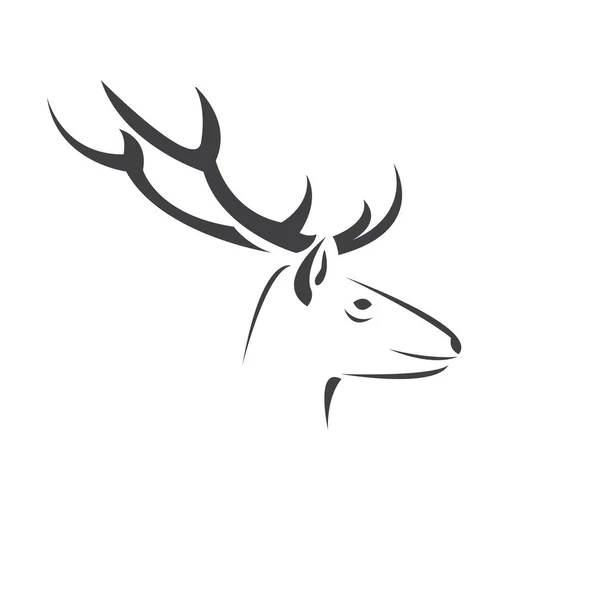 Ilustración Vectorial Diseño Logotipo Ciervo Sobre Fondo Blanco Símbolo Icono Ilustraciones De Stock Sin Royalties Gratis
