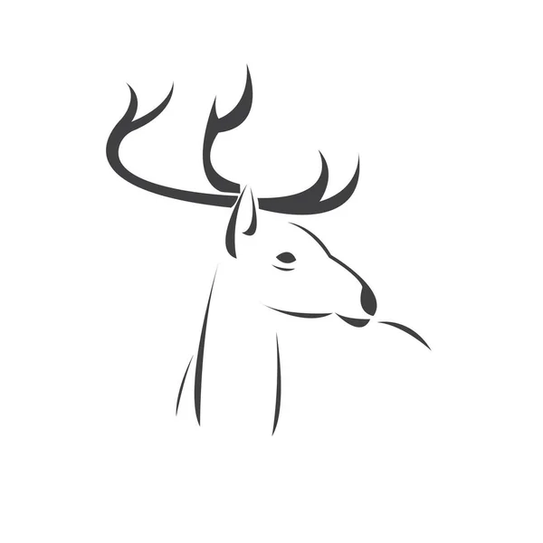 Designvektorillustration Für Das Hirsch Logo Auf Weißem Hintergrund Symbol Symbol lizenzfreie Stockvektoren