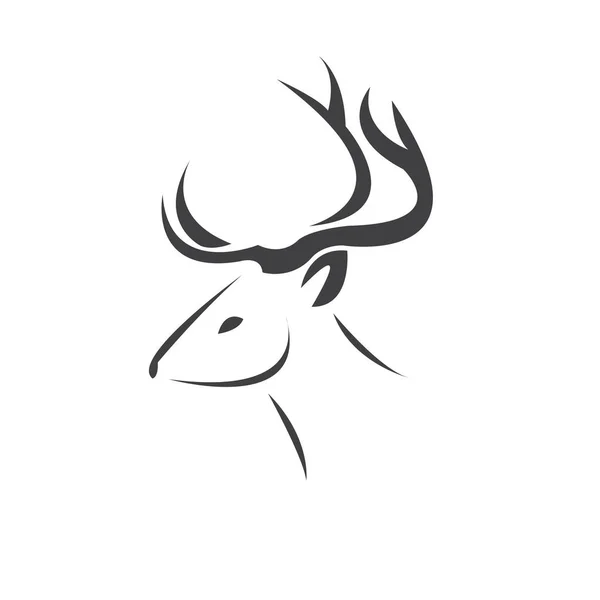 Deer Logo Design Vector Illustration White Background Symbol Icon Wild Royalty Free Stock Illustrations