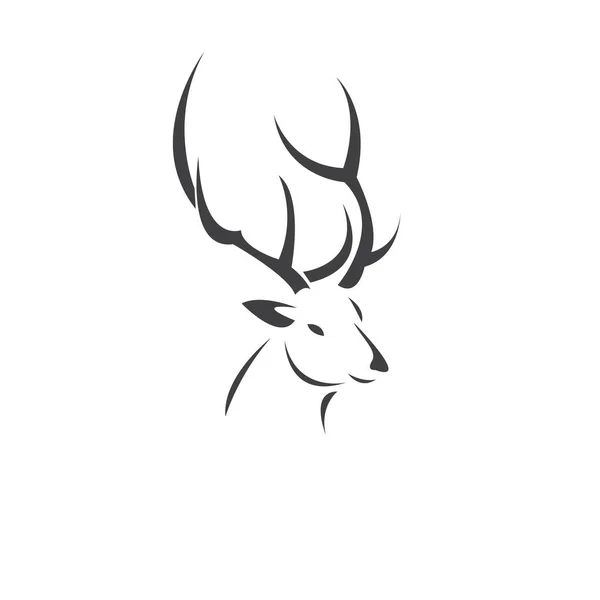 Ilustração Vetor Projeto Logotipo Cervo Sobre Fundo Branco Símbolo Ícone Ilustração De Stock