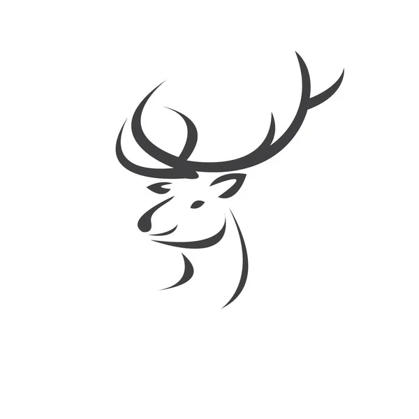Deer Logo Design Vector Illustration White Background Symbol Icon Wild Royalty Free Stock Illustrations