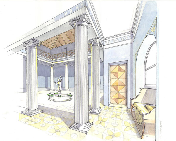 Антикварный интерьер, патио
