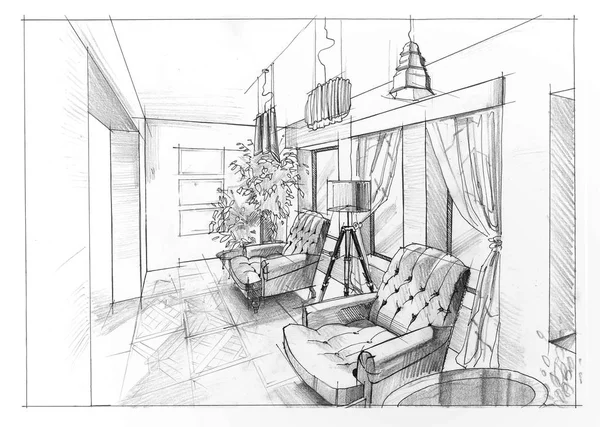 Drawing of an interior