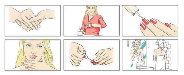 Woman and beauty storyboards — Stock Photo, Image