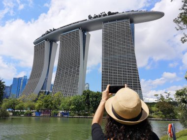 Marina Bay Singapur görünümünü