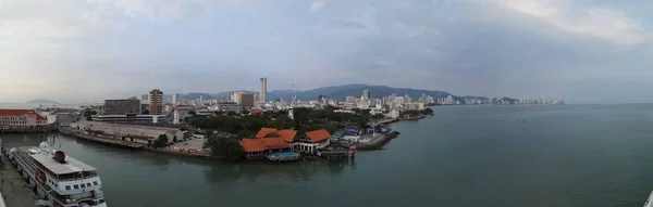 Cidade Penang Malásia Vista Porto — Fotografia de Stock