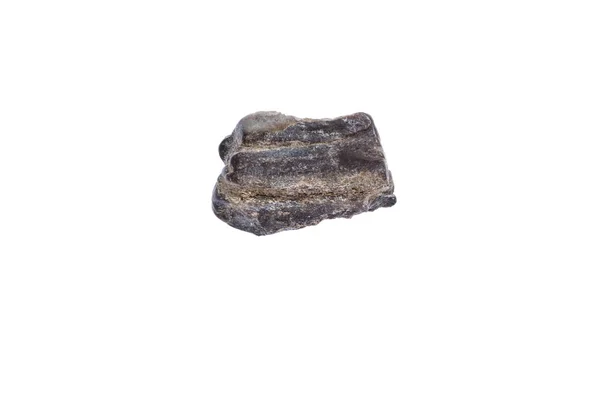 Piedra de silicio gris sobre un fondo blanco — Foto de Stock