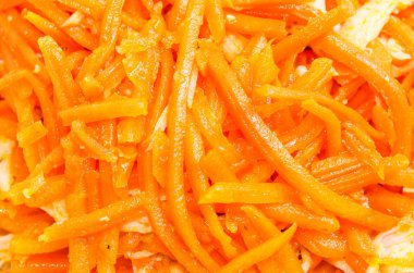 Gıda sebze havuç tavuk eti ile arka plan şeritler