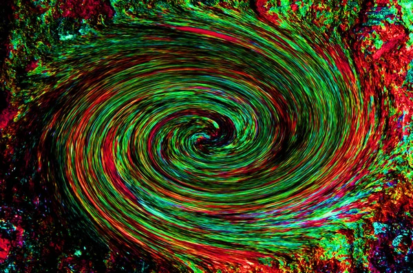 Multicolored hypnotic swirl of spiral fractal art design background — Stock Photo, Image