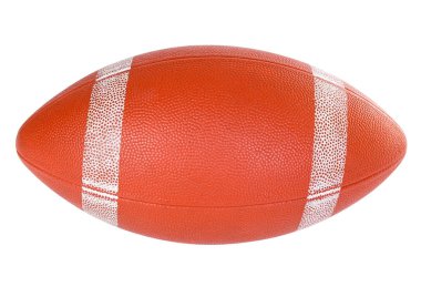 Beyaz arka planda Amerikan futbol topu.